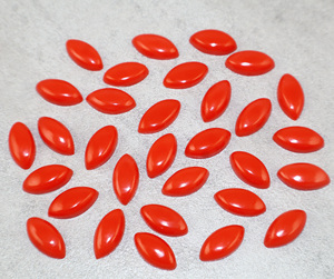 Coral Rojo Natural Sintético en Forma de Marquesa, Cabujón de 10x20mm, Piedra Suelta para Fabricación de Joyas, Venta al por Mayor a Granel - Product Image 2