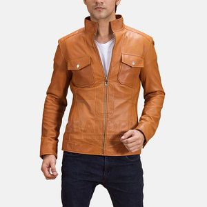 Chaqueta de Invierno de Cuero Premium para Hombre, Estilo Clásico, Cierre Completo con Cremallera, Cuello Alto y Ajuste Cómodo para Uso Diario - Product Image 4
