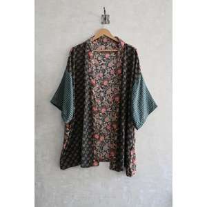 Kimono de Seda Hecho a Mano para Mujer, Bata Larga Estampada, Sexy, para Novia, Ropa de Dormir - Product Image 2