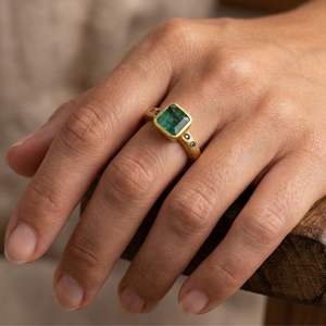 Pierre précieuse émeraude diamant multicolore classique traditionnelle, dernière collection, cadeau pour fiançailles, mariage, fête, plaqué or, argent sterling - Product Image 5