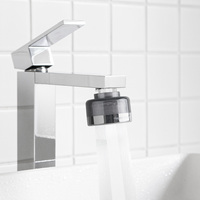 [CHICSS] Ensemble de filtre à eau manuel HappyDarling pour robinet de lavabo de salle de bain, comprend 4 filtres (1 préinstallé + 3 supplémentaires)