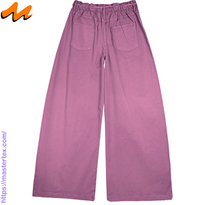 กางเกงขายาวทรงปล่อยสำหรับผู้หญิง ยี่ห้อ MASTER TEXTILE ผลิตจากวัสดุรักษ์โลก ซักได้ ระบายอากาศดี มีเชือกผูกเอวยางยืดในตัว เหมาะสำหรับงานปาร์ตี้ - Product Image 2