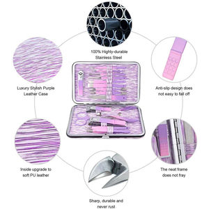 Kit de manucure et pédicure professionnel de qualité supérieure, fabrication OEM, vente chaude, coupe-ongles en acier inoxydable, coupe-cuticules, ensemble de beauté - Product Image 6