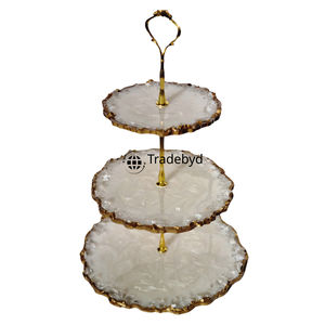 Base para Pastel Rectangular de Resina Ecológica Hecha a Mano de Primera Calidad para Decoración Moderna del Hogar y Exhibición de Postres Tradebyd - Product Image 1