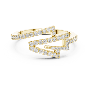 Luxury Gold Plated Diamond Open Wrap <b>Ring</b> for Women Geometric <b>Adjustable</b> Statement Fashion JewelryElegant Gold Plated Diamond - Product Image 3