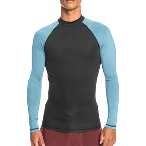 Spandex/Polyester Full Sleeve High Quality <b>Men</b> <b>Swimming</b> Rash Guard UV Protection Quick-Dry Anti-Chafing Front Breathable - Product Image 1