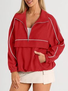 Quarter Zip Pullover Women UPF 50+ <b>Lightweight</b> Windbreaker <b>Jacket</b> <b>Running</b> Hiking Outdoor Pullover with Pocket - Product Image 5