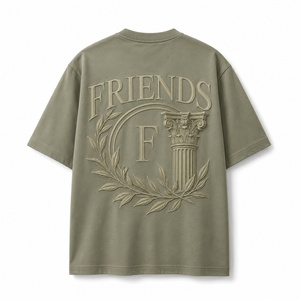 <b>Men's</b> Oversized Embossed <b>Floral</b> <b>T</b>-<b>Shirt</b> Short Sleeve O-Neck Casual 100% Cotton Jersey Breathable - Product Image 6