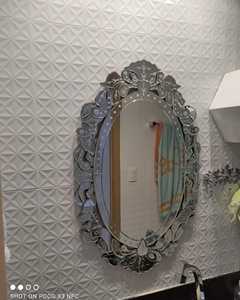Premium Silver Venetian Wall <b>Mirror</b>, Oversized Rectangular Accent <b>Mirror</b> for Entryway, Fireplace Mantel & Modern Home Decoration - Product Image 3