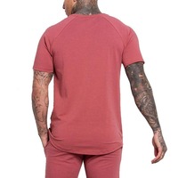 T-shirt à manches courtes pour homme, col rond, coupe classique, décontracté, 100% coton jersey tricoté, couleur unie, design simple