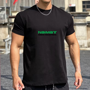 เสื้อยืดขนสัตว์ผู้ชาย 180GSM ระบายอากาศ แห้งเร็ว ป้องกันกลิ่น เสื้อยืดผ้าฝ้าย 100% - Product Image 1