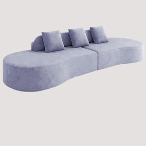 Sofá Moderno Curvo Estilo Nube con Diseño Ondulado de Perfil Bajo y Juego de Cojines Decorativos para la Sala de Estar - Product Image 1