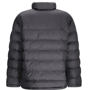 Chaqueta de Plumón Negra para Hombre, Cuello Alto, Cortavientos, Invierno, Casual, Cierre de Cremallera, Corte Regular, Color Sólido, Exterior de Poliéster Grueso - Product Image 4