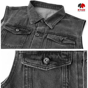 Chaleco Vaquero Personalizado Ryan Pro Gear para Hombre, Cuello Camisero, Tela Transpirable con Logotipo Personalizado - Product Image 6
