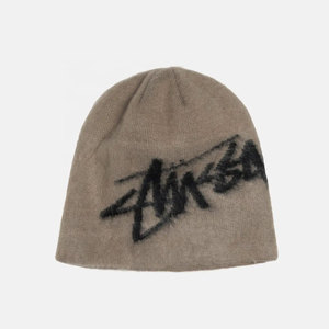 Custom Digital/Puff Print 100% Acrylic Street Style Beanie Sports <b>Winter</b> Jacquard Camo No Cuff Designer Skull <b>Cap</b> Y2K - Product Image 5