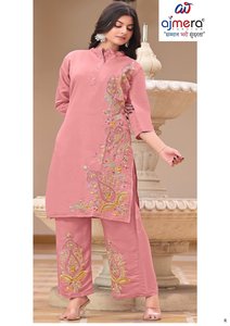 Traje Kurti de Diseñador para Mujer, Estilo Étnico Tradicional, Elegante, para Fiestas, Bodas, Oficina, Corte Regular, Elástico, de Secado Rápido - Product Image 4