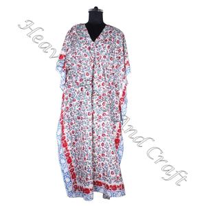100% algodón nuevas mujeres Maxi musulmán largo Dubai vestido marroquí ropa islámica Kaftan mujeres algodón Kaftan Maxi Sundress Suelto - Product Image 2