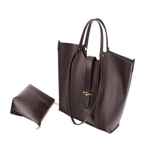 Royaa Large Brown Leather Tote <b>Bag</b>: Buckle Closure, Top Handle Handbag Full Grain Leather Tote <b>Work</b> 15" Laptop <b>Bag</b> Women - Product Image 2