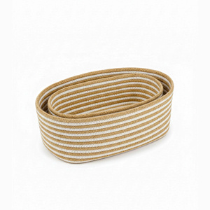 Custom Braided Cotton <b>Basket</b> OEM ODM Storage Organizer Natural Fiber Braided Cotton <b>Basket</b> Rustic Home Decor OEM ODM Wholesale - Product Image 1