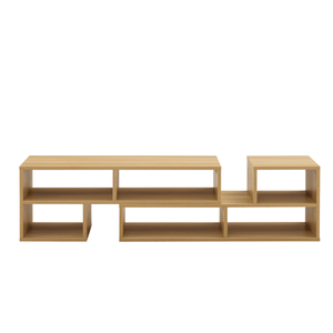 Mobile TV a 2 Pezzi Componibile, Supporto per Intrattenimento e Gaming, Scaffale con Vano Portaoggetti Aperto per Soggiorno 2 S - Product Image 4