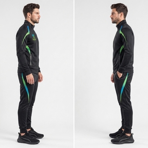 Men Zipper Tracksuit Full Zip Sportswear <b>Athletic</b> Jogging Suit Custom Logo Training Set OEM ODM Manufacturer Wholesale - Product Image 5