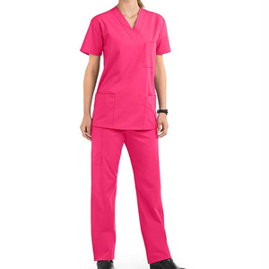 Conjunto de Uniformes Médicos de Verano de Manga Corta: Atuendo Cómodo y Elegante para Enfermeras, Práctico y Estilizado - Product Image 1