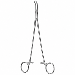 Pinzas Quirúrgicas Curvas LAWRENCE, Longitud Total 11in (27.8cm), Instrumento Quirúrgico para Agarrar Tejidos ZETOMEDPRO - Product Image 1