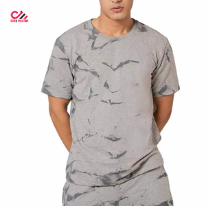 Men's Gray Bird Print Short Sleeve T-Shirt And Shorts <b>Set</b> Cotton Breathable Casual Summer Wear <b>Twin</b> <b>Set</b> - Product Image 4