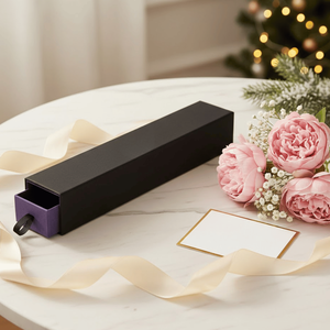 Caja de Regalo Rígida para Joyería de Aspecto Profesional | Cartón de Papel Kraft con Recubrimiento UV, Laminación Mate y Acabado en Relieve - Product Image 3