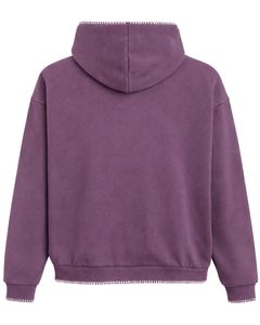 Sweat-shirt à capuche surdimensionné violet personnalisé pour homme, avec poche kangourou, style streetwear, épais, décontracté, pour l'hiver – Fabricant - Product Image 3