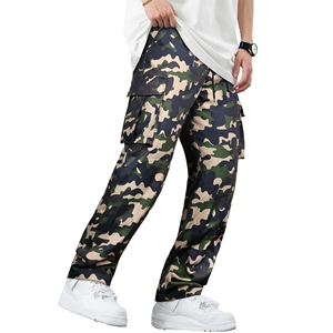 High Stretch Flexible Mens Cargo Jogger Pants Multi Pocket Casual Bottoms Tapered Leg Trousers For Active Relax Time Pants - Product Image 3