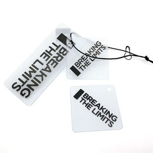 Printing Manufacturer Customize logo <b>Tag</b> Transparent PVC Card Custom UV logo Translucent Plastic Swing <b>Tag</b> Clothing Hangtag - Product Image 4
