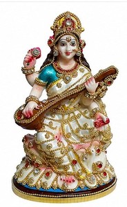 Figurine religieuse Radha Krishna en résine faite à la main, design moderne, décoration de table pour Diwali, maison ou bureau - Product Image 2
