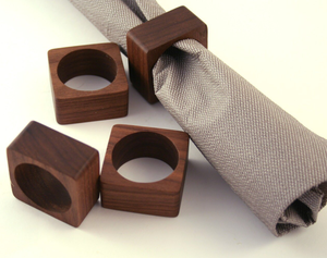 Anillos de Servilleta de Madera para Decoración de Mesa de Bodas, Anillos Modernos y Elegantes Personalizados para Servilletas, Suministros al por Mayor - Product Image 1