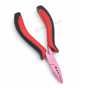 Pinzas Profesionales para Extensiones de Cabello con Acabado Rosa, Herramienta Ergonómica para Anillos Micro Loop, Precio de Fábrica - Product Image 1