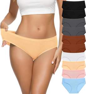 กางเกงชั้นในบิกินี่เอวต่ำสำหรับผู้หญิง เนื้อผ้านุ่มเนียน ยืดหยุ่นได้ดี เป็นมิตรต่อสิ่งแวดล้อม สวมใส่สบาย ปกปิดเต็มที่ เหมาะสำหรับใช้ในชีวิตประจำวัน - Product Image 1