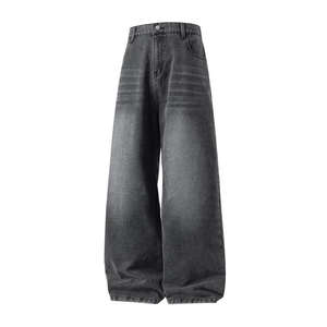 Jeans baggy unisexes, style streetwear décontracté, pantalon en denim tendance pour tous les jours - Product Image 2
