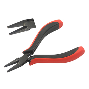 110mm pince à nez plat boîte à joint à ressort poignées en caoutchouc oxyde noir noir rouge Ergo pour la fabrication de bijoux sertissage pêche OEM - Product Image 1