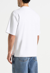 Nouveauté : T-shirt en coton lourd personnalisable avec options d'impression de logo sur mesure - Product Image 2