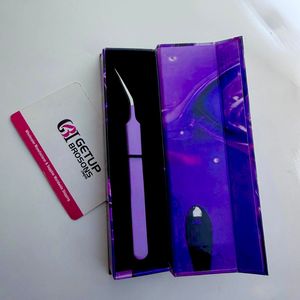 GETUP BROSONS IMPEX Purple Nouvelles Pinces à Cils Longues en Acier Inoxydable pour Isolation, Outil de Précision, Emballage Boîte - Product Image 4