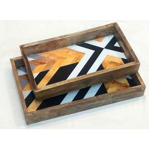 Juego de bandejas de servir redondas de metal esmaltado de lujo con acabado en latón dorado, plato dividido para aperitivos |   Plato Modular de 3 Piezas para Joyería y Frutos Secos - Product Image 4