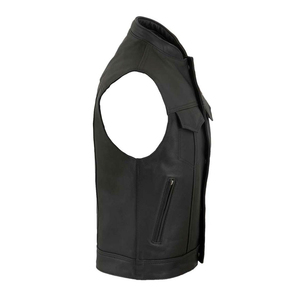 Chaleco Clásico de Cuero para Motociclista, Estilo Club Atemporal, para Hombre - Product Image 3