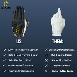 Guante de golf de cuero Cabretta de primera calidad para hombre, sensación suave de nivel profesional, agarre duradero y transpirable – Se usa en la mano izquierda - Product Image 5