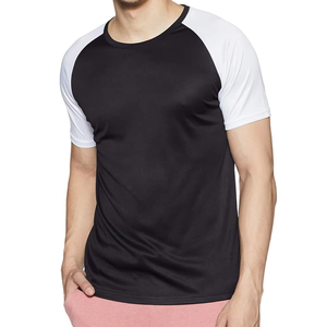 Cheap Price Men <b>Raglan</b> Sleeve T Shirt Black White Casual Athletic Tee Lightweight Breathable Short Sleeve Streetwear <b>Top</b> - Product Image 1