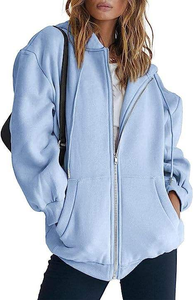 Women's Embroidered Printed Hoodies <b>Long</b> Sleeve Fleece <b>Cardigan</b> Hooded Casual Short Jacket With Zipper New Autumn Street <b>Coat</b> - Product Image 4