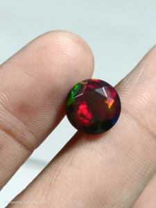 โอปอลดำเอธิโอเปียเจียระไนสวยงามสำหรับทำเครื่องประดับ โอปอลดำขนาด 10x10x7 มม. - Product Image 6