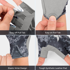 Guantes de Pesca de Alto Rendimiento, Guantes sin Dedos con Protección Solar para Pesca en Alta Mar, Costera, Lagos y Ríos - Product Image 6