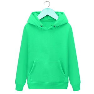 Sudadera con Capucha Unisex Verde, Corte Regular, Color Sólido, con Bolsillo, Informal, de Felpa Francesa, Manga Larga, para Otoño - Product Image 1