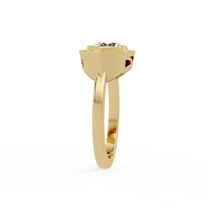 แหวนหมั้นทรงมาร์คีส์แบบเบเซล ฮอลโลว์ ทองคำ 14K 18K สีเหลือง ได้รับการรับรองจาก IGI เพชรเพาะเลี้ยงในห้องปฏิบัติการ ผู้ผลิตและจำหน่ายแหวนแต่งงาน - Product Image 5