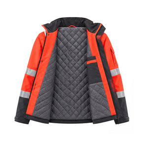 Utility <b>Working</b> Jacket Durable Reflective Safety Outerwear <b>Waterproof</b> Heavy Duty Workwear For Warehouse And Outdoor Use - Product Image 5